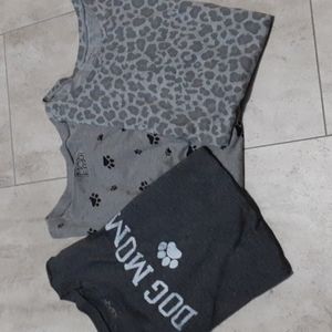 Bundle dog mom sz L, Paes sz XL, and Leppard sz XL tops